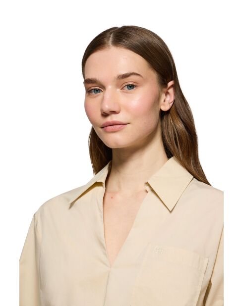 Chemise L-S Quentin beige