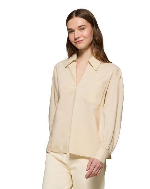 Chemise L-S Quentin beige