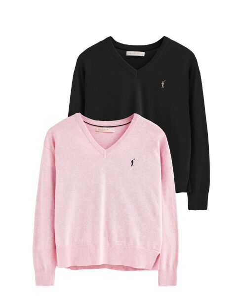 Lot de 2 Pulls Farid multicolores