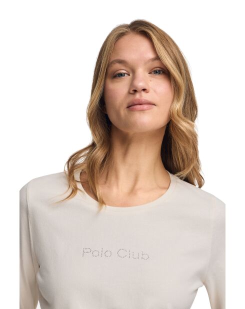 L-S Bilal ecru T-shirt