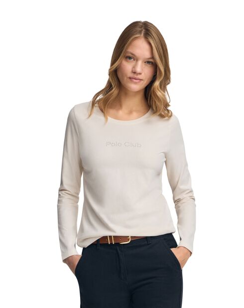 L-S Bilal ecru T-shirt