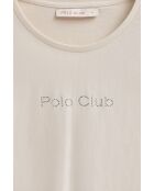 L-S Bilal ecrufarbenes T-Shirt