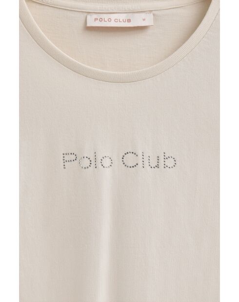 L-S Bilal ecru T-shirt