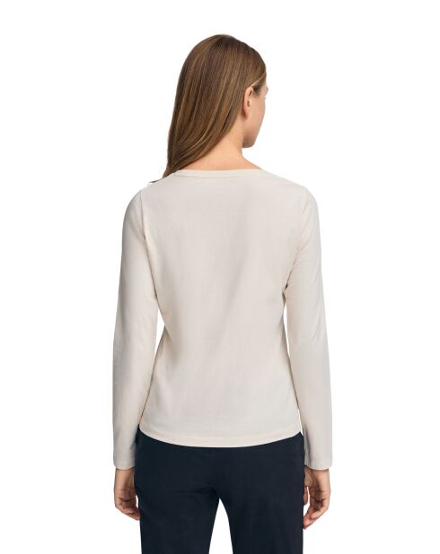 L-S Bilal ecru T-shirt