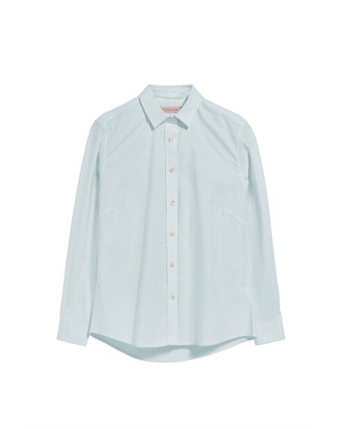 Paul Aquamarine Oxford-hemd met blokhak