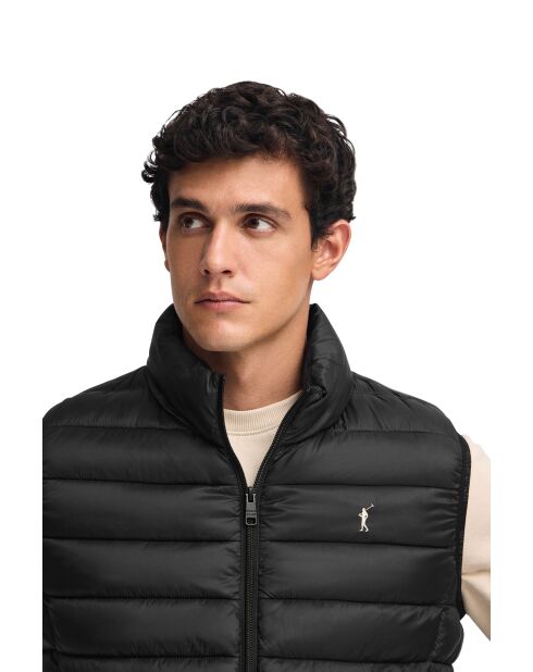 Schwarze ärmellose Jacke Maud