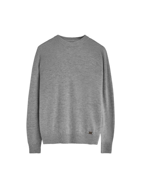 Grauer melierter Pullover Basile