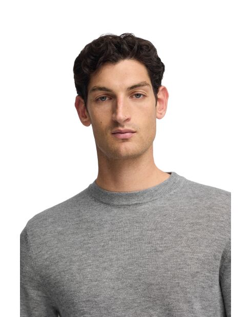 Grauer melierter Pullover Basile