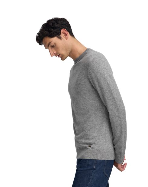 Grauer melierter Pullover Basile