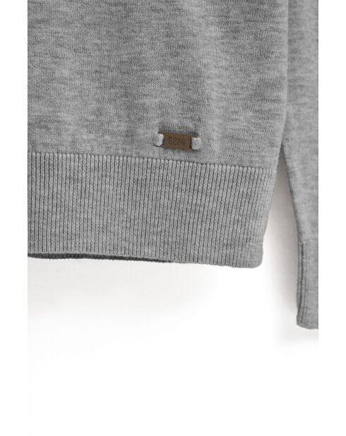 Grauer melierter Pullover Basile