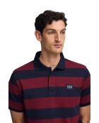 Samir marineblauw/rood S-S poloshirt