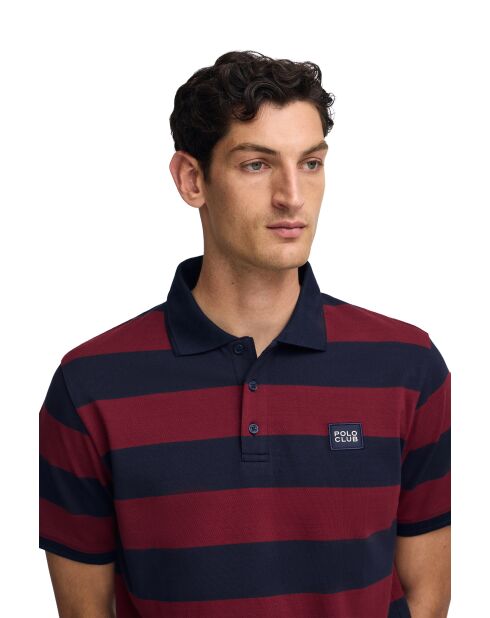 Samir S-S Poloshirt, marineblau/rot
