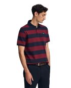 Samir marineblauw/rood S-S poloshirt