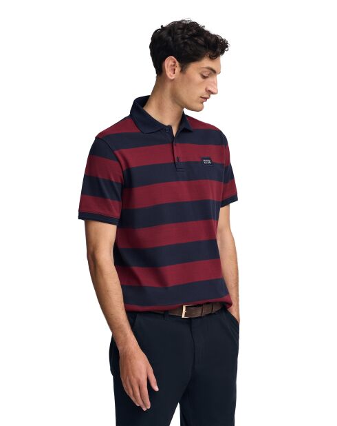 Samir S-S Poloshirt, marineblau/rot