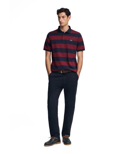 Samir S-S Poloshirt, marineblau/rot