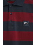 Samir marineblauw/rood S-S poloshirt
