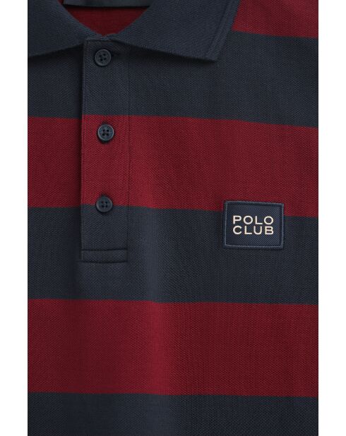 Samir S-S Poloshirt, marineblau/rot