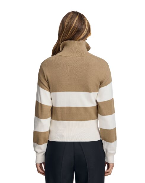 Jean-Daniel trui lichtbruin - ecru