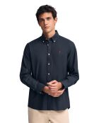 Marineblauw hemd L-S Erwan