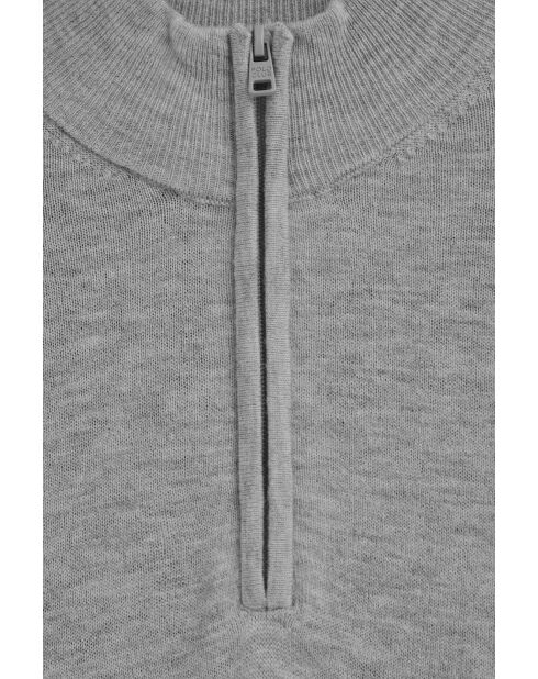 Grauer Melange-Pullover Dorian