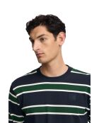 L-S Lamine marineblauw flesgroen T-shirt