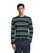 L-S Lamine marineblauw flesgroen T-shirt