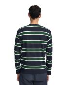 L-S Lamine marineblauw flesgroen T-shirt