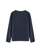 L-S Youssef marineblaues T-Shirt