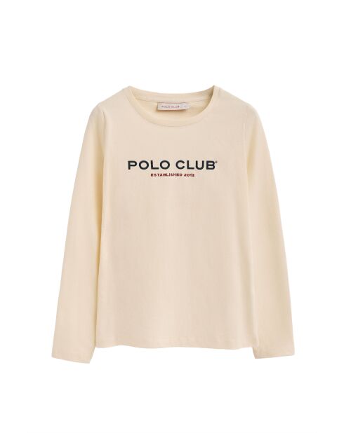 L-S Ziad ecrufarbenes T-Shirt