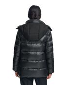 Piumino nero ambrato