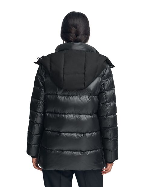 Piumino nero ambrato