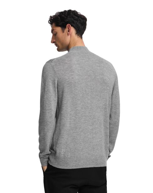 Grauer Melange-Pullover Ludovic