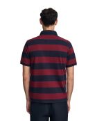 Samir marineblauw/rood S-S poloshirt