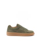 Klassieke groene Jacques leren sneakers