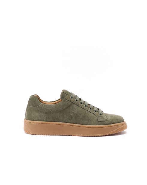 Klassieke groene Jacques leren sneakers