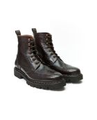 Bottes derby en cuir Guillaume marron foncé