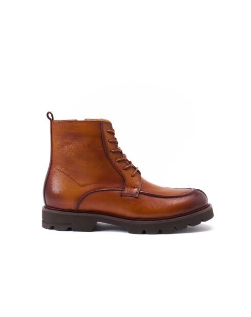 Stivali derby Emmanuel in pelle marrone