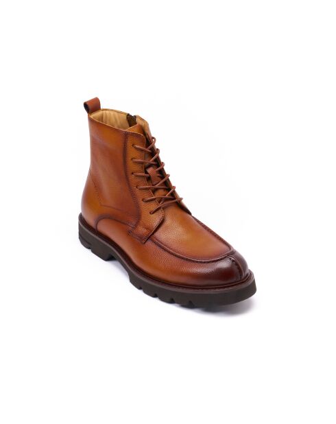 Stivali derby Emmanuel in pelle marrone