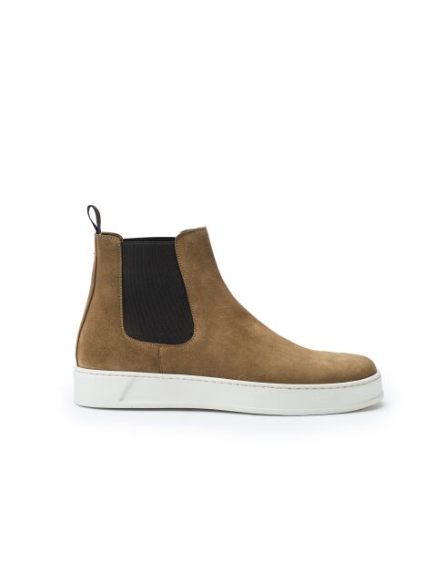 Chelsea boots en cuir Romain beiges