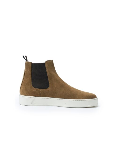 Chelsea boots en cuir Romain beiges