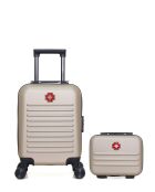 Beiger Handgepäckkoffer XXS und Vanity WIL im 2er-Set