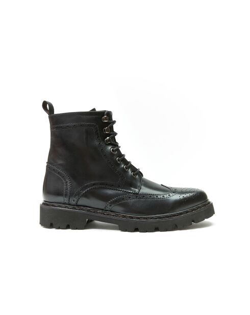 Bottines derby en cuir Florence noires