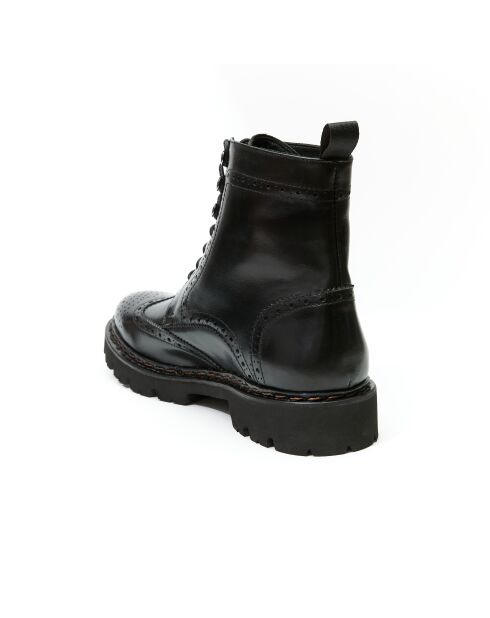Bottines derby en cuir Florence noires