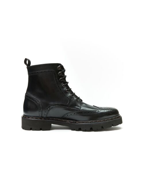 Bottines derby en cuir Florence noires