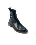 Schwarze Jodhpur-Stiefel Justine aus Leder