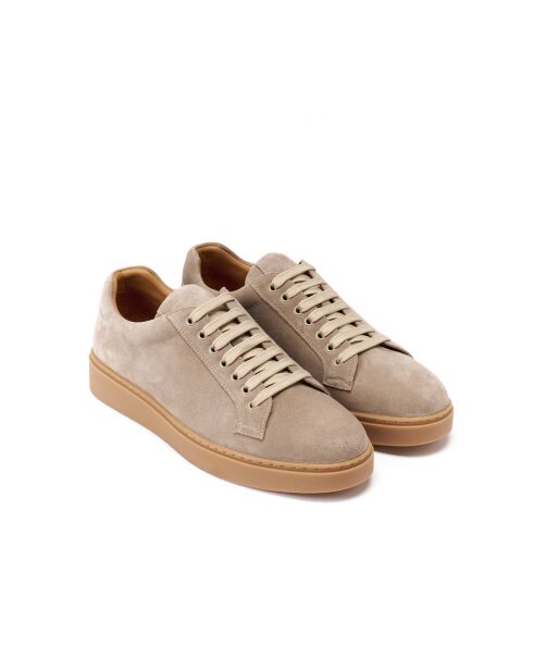 Baskets classiques en cuir Fanny taupe