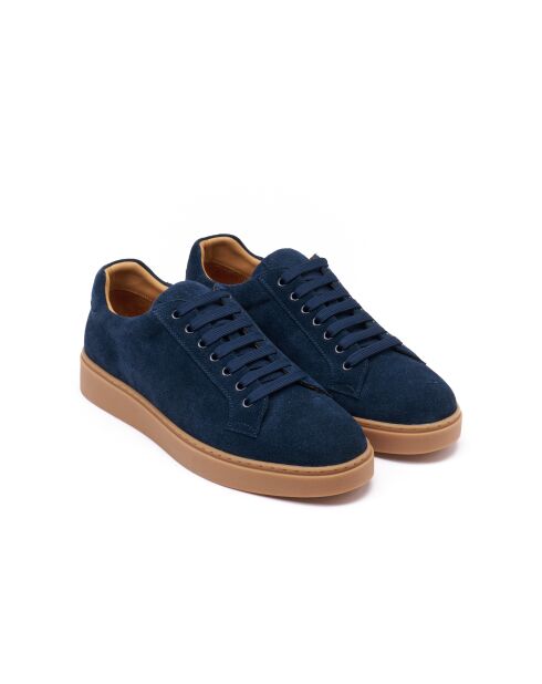 Sneakers Gaspard classiche in pelle blu navy