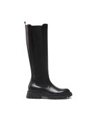 Bottes hautes en cuir Blandine noires