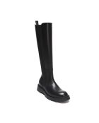 Bottes hautes en cuir Blandine noires