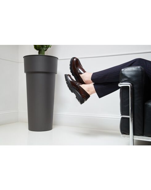 Mocasines Yasmine de piel marrón